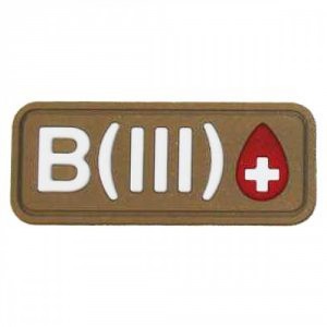 Патч ПВХ "Группа крови" B (III) Rh+ (25х60 мм) / Койот / арт.: 19403093 [STICH PROFI]